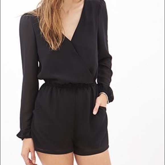 forever 21 long sleeve romper
